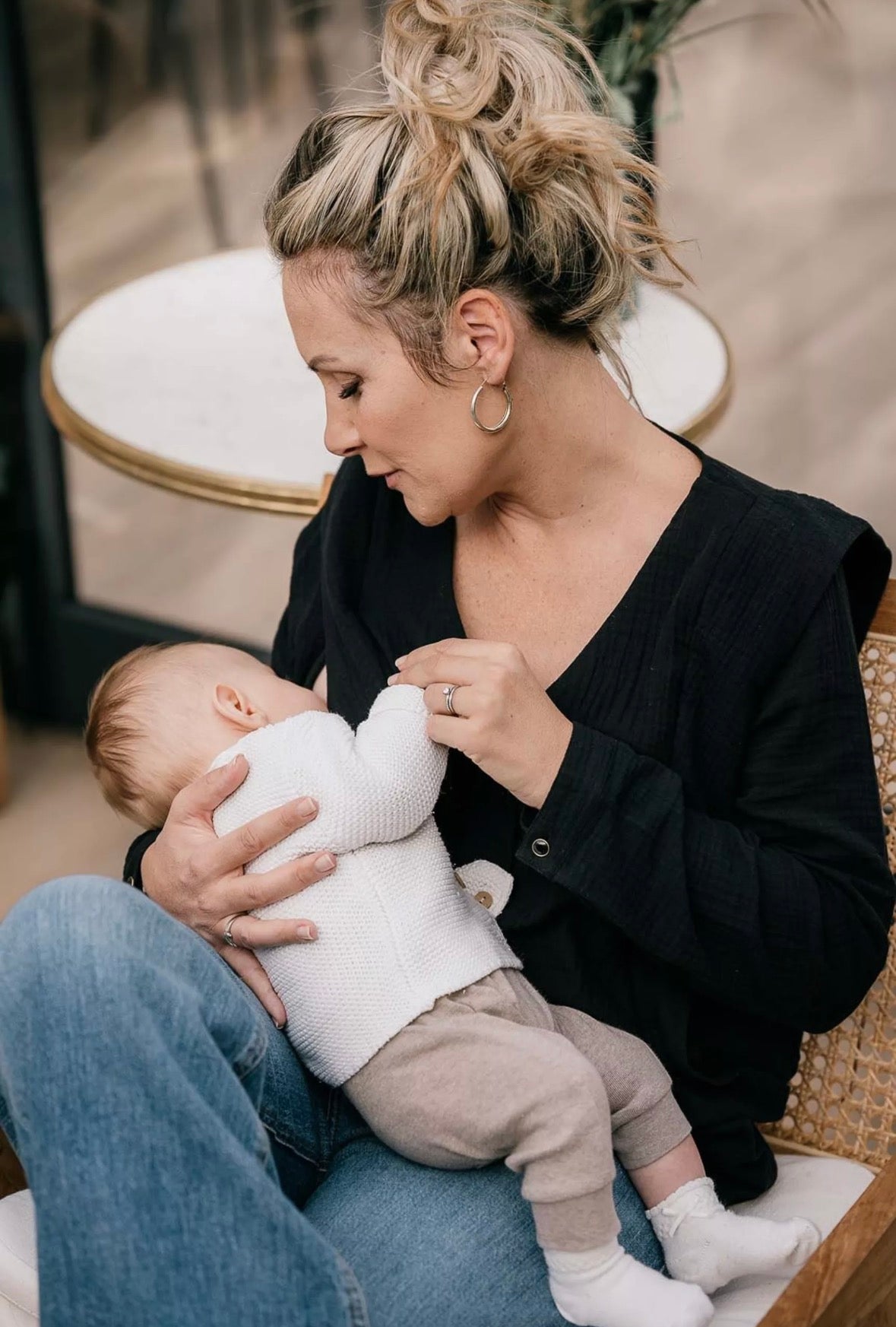 Chemise d’allaitement “Le Milk C’est Chic” en gaze de coton - You&Milk