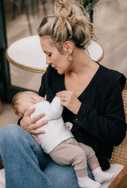 Chemise d’allaitement “Le Milk C’est Chic” en gaze de coton - You&Milk