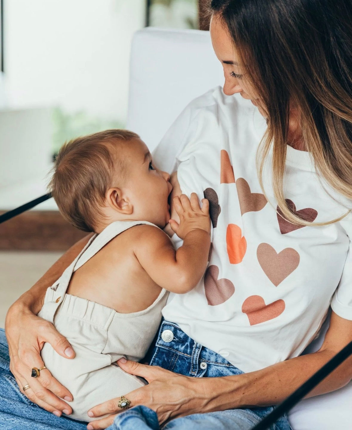 T-shirt d'allaitement COEURS - 23 Mai Paris
